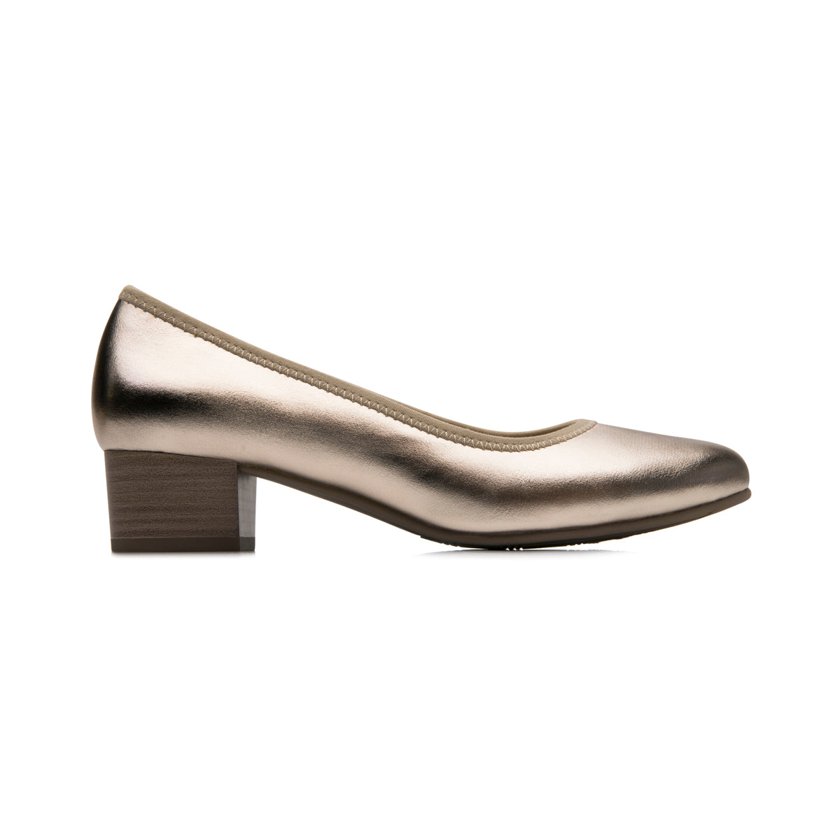 Zapatilla De Tacón Flexi para Mujer Estilo 144001 Champagne