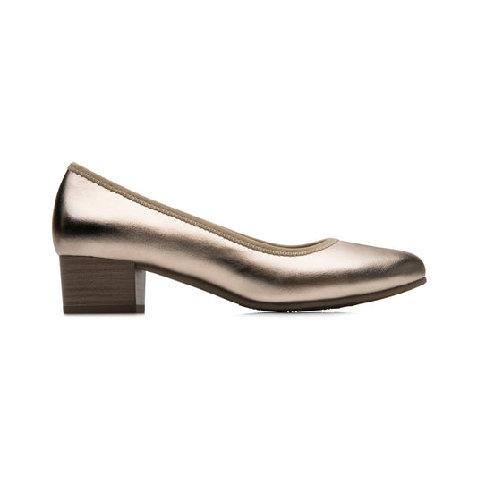 Zapatilla De Tacón Flexi para Mujer Estilo 144001 Champagne