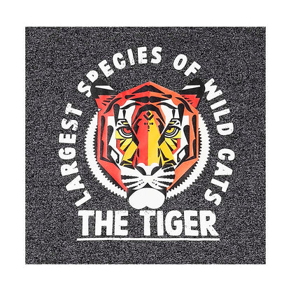 Playera Audaz para niño de algodón gris con estampado de tigre