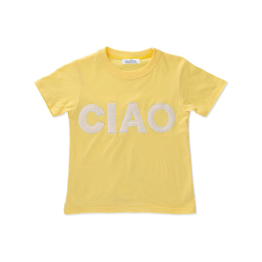 Playera Audaz para niño de algodón  amarillo con detalle bordado