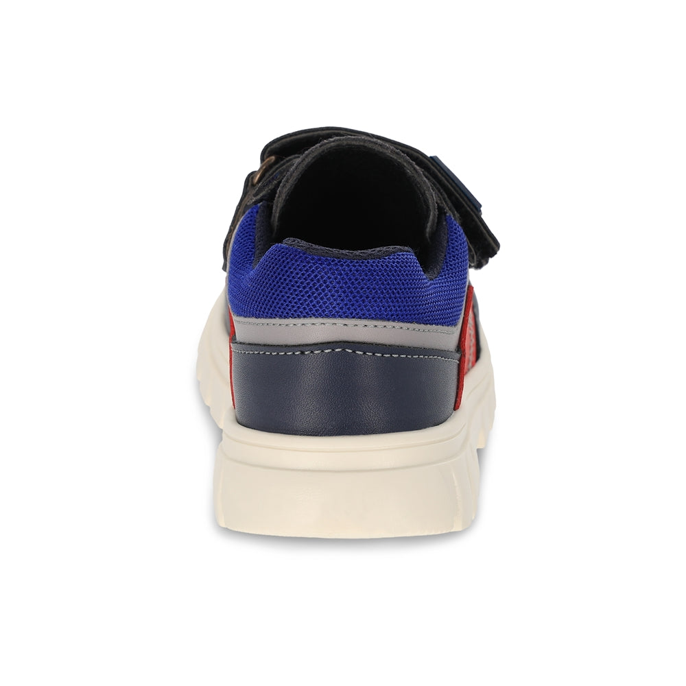 Zapato Audaz para niño en sintético azul marino Thunder con doble de tira de contacto