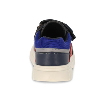Zapato Audaz para niño en sintético azul marino Thunder con doble de tira de contacto