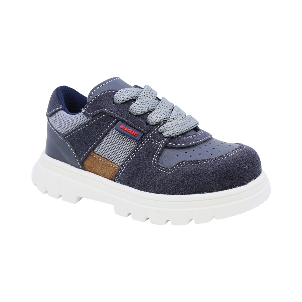 Tenis Audaz para niño en sintético Thunder azul con agujetas