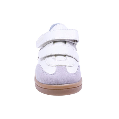 TENIS COQUETA PARA NIÑA COLOR PLATA DE SINTÉTICO SMITH CON TIRA DE CONTACTO