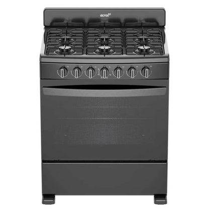 Estufa al Piso a Gas 30" Negro con puerta panorámica
