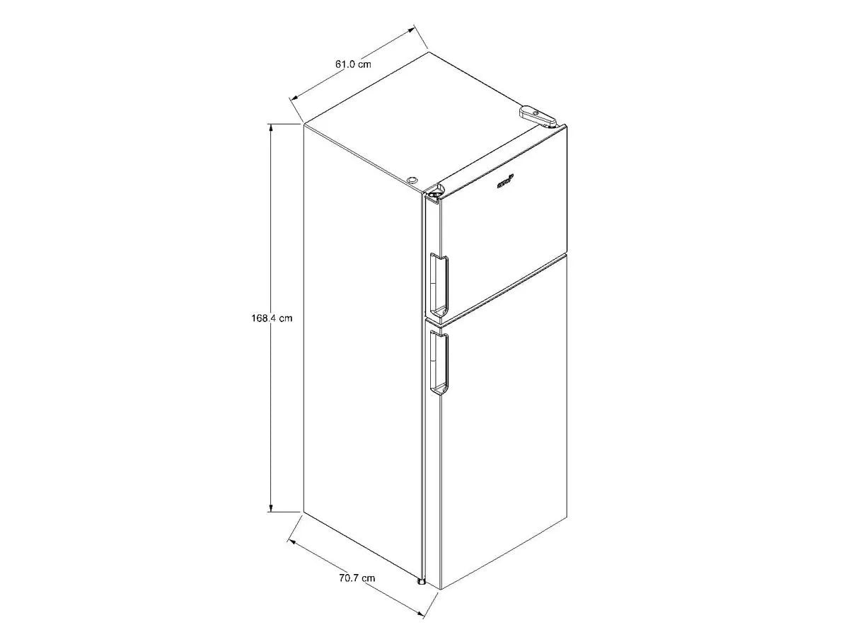 Refrigerador 13 pies cúbicos Top Mount 2 puertas Gris Acros