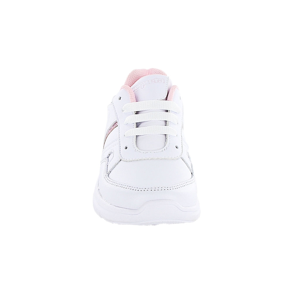 Tenis Escolar Coqueta para niña en sintético blanco Ginger con detalle glitter