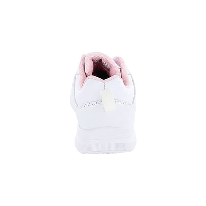Tenis Escolar Coqueta para niña en sintético blanco Ginger con detalle glitter