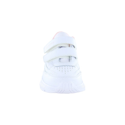 Tenis Coqueta para niña en sintético blanco Burbuja con doble tira de contacto