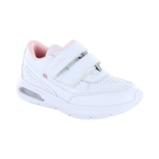 Tenis Coqueta para niña en sintético blanco Burbuja con doble tira de contacto
