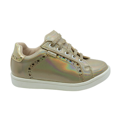 Tenis para Niña Coqueta material sintético color oro Smith y cinta ajustable