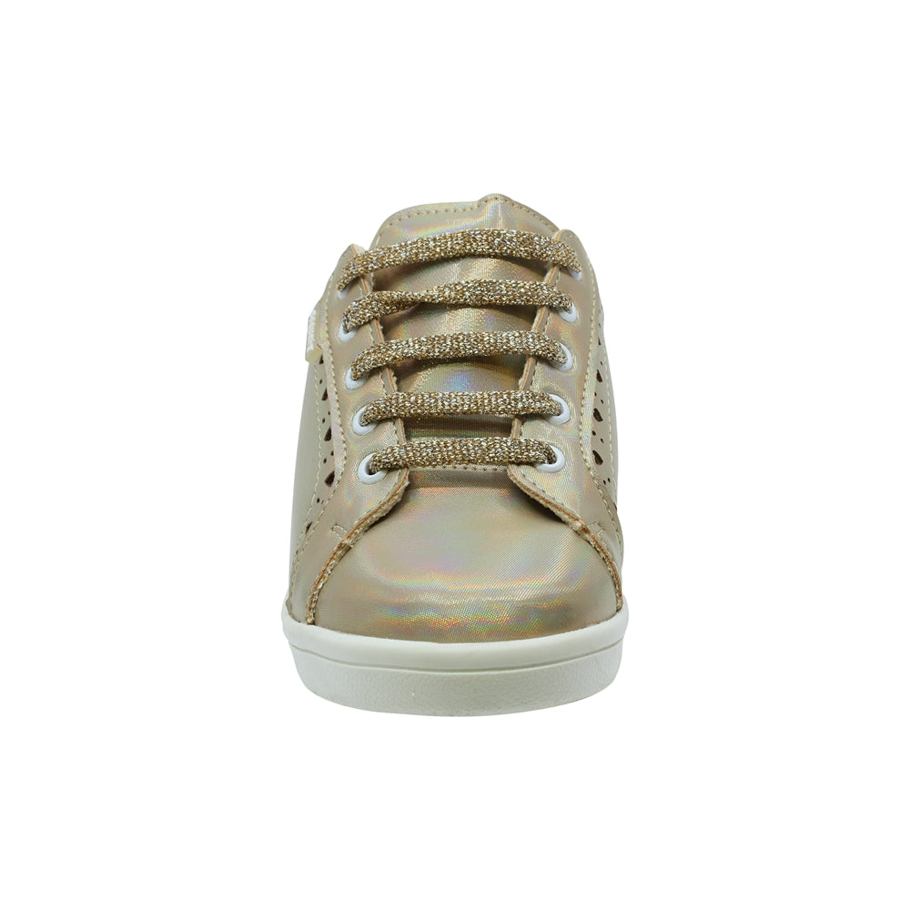 Tenis para Niña Coqueta material sintético color oro Smith y cinta ajustable