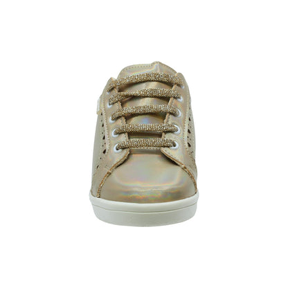 Tenis para Niña Coqueta material sintético color oro Smith y cinta ajustable