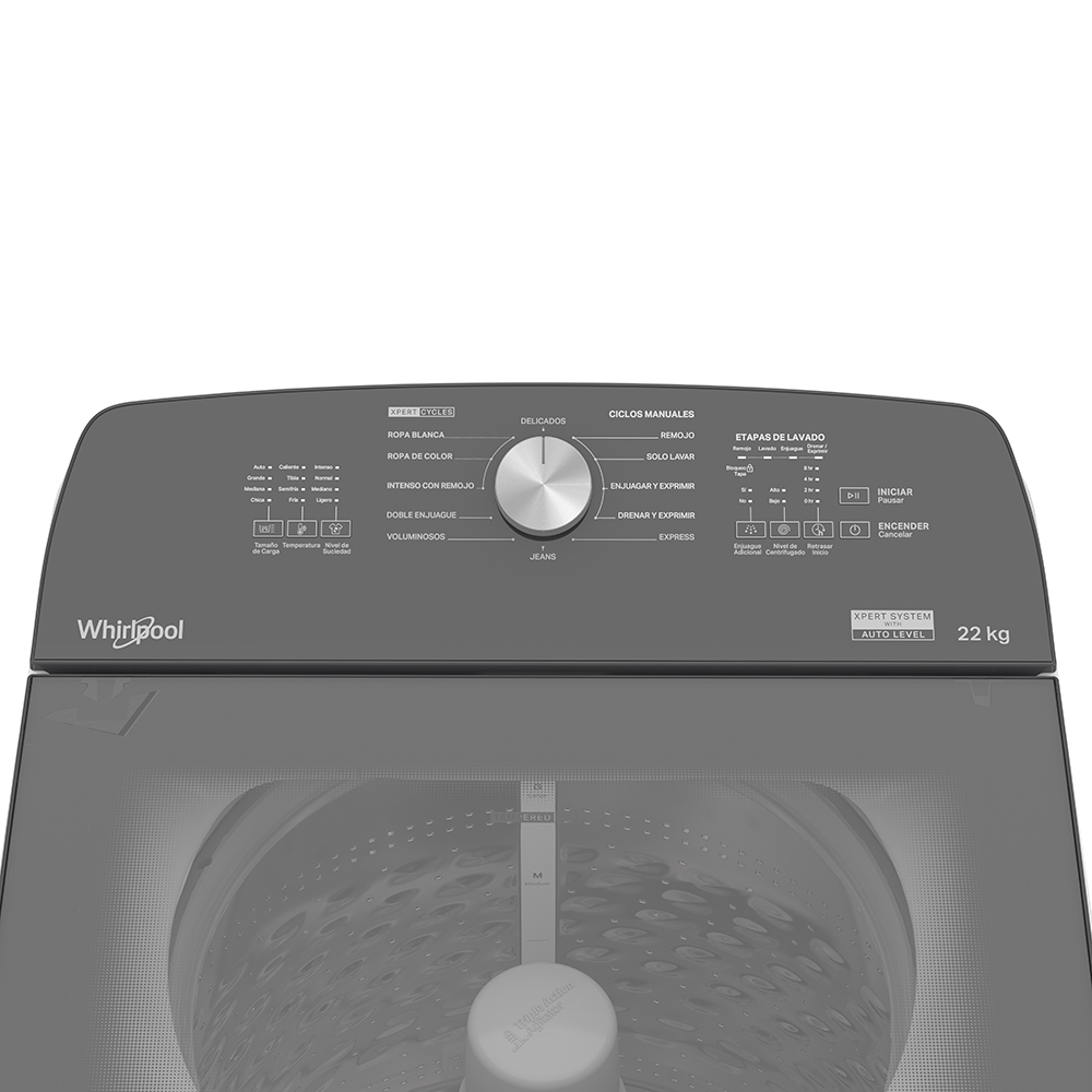 Lavadora 22kg Carga Superior Xpert System Blanca Agitador