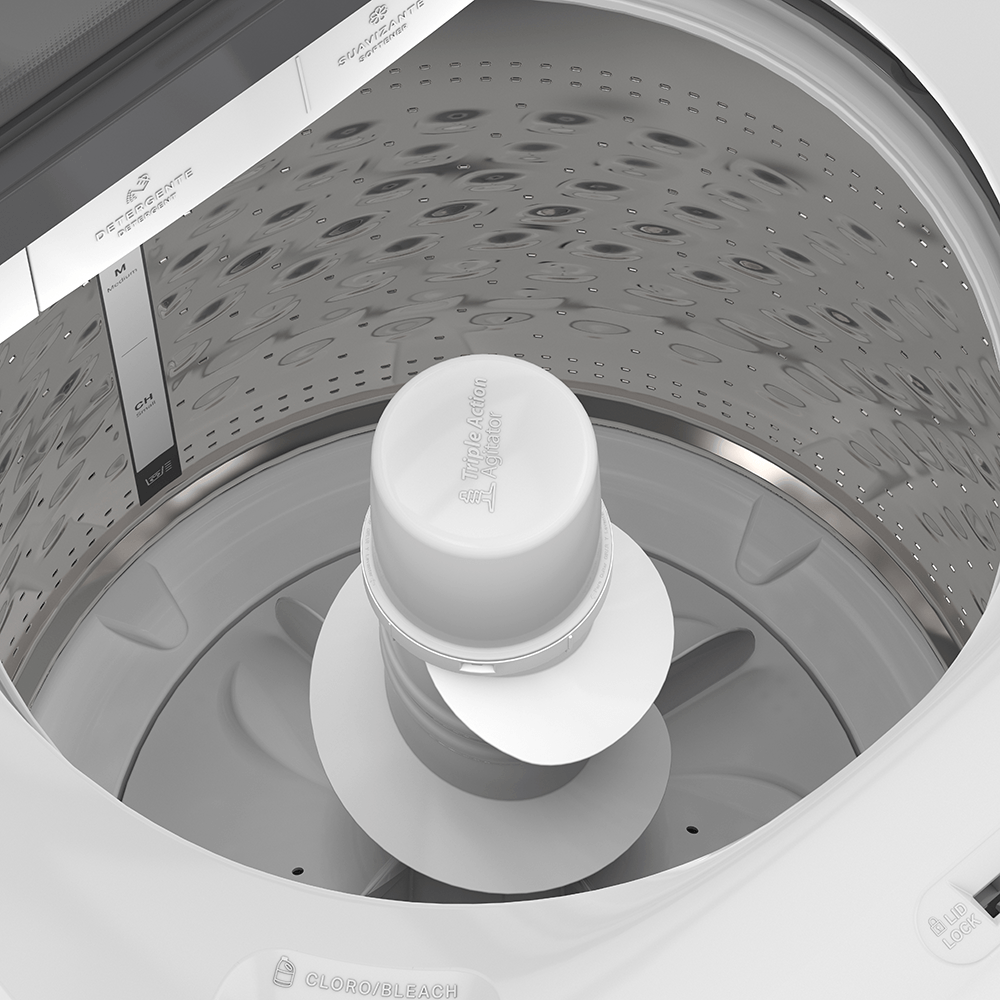 Lavadora 22kg Carga Superior Xpert System Blanca Agitador