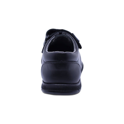 Zapato escolar Audaz para niño de piel negro click con tira de contacto