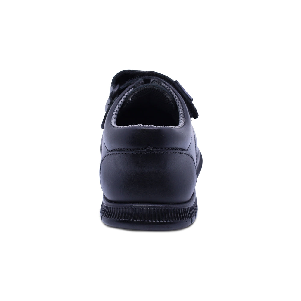 Zapato escolar Audaz para niño de piel negro click con tira de contacto