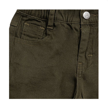 Pantalón Audaz para niño de algodón verde con ajuste elástico