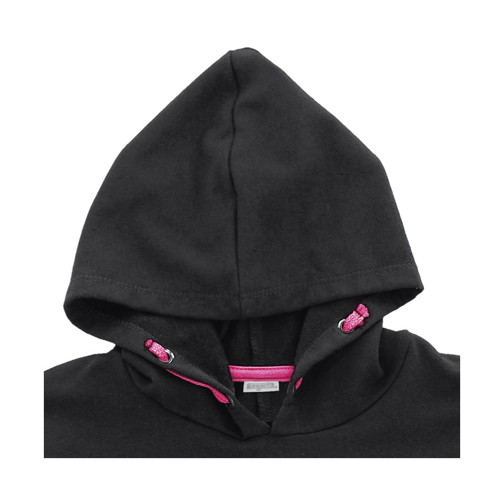 Vestido Coqueta para niña de algodón negro con lentejuela reversible