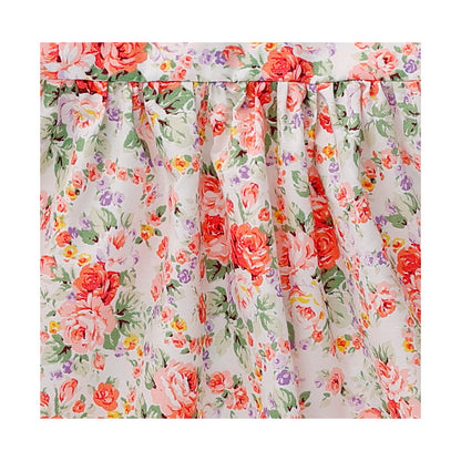 Vestido Coqueta para niña de algodón en  multi con estampado floral