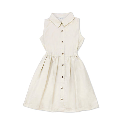 Vestido Coqueta para niña en algodón poliéster con cuello camisero