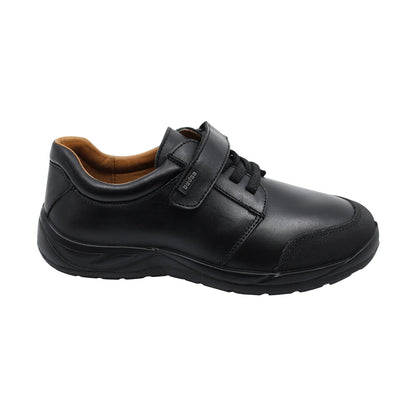 Zapato Escolar Audaz para niño en piel negro Tadeo con anti-raspaduras