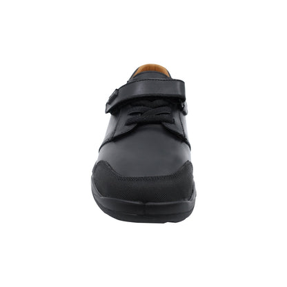 Zapato Escolar Audaz para niño en piel negro Tadeo con anti-raspaduras