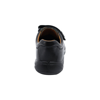 Zapato Escolar Audaz para niño en piel negro Tadeo con anti-raspaduras