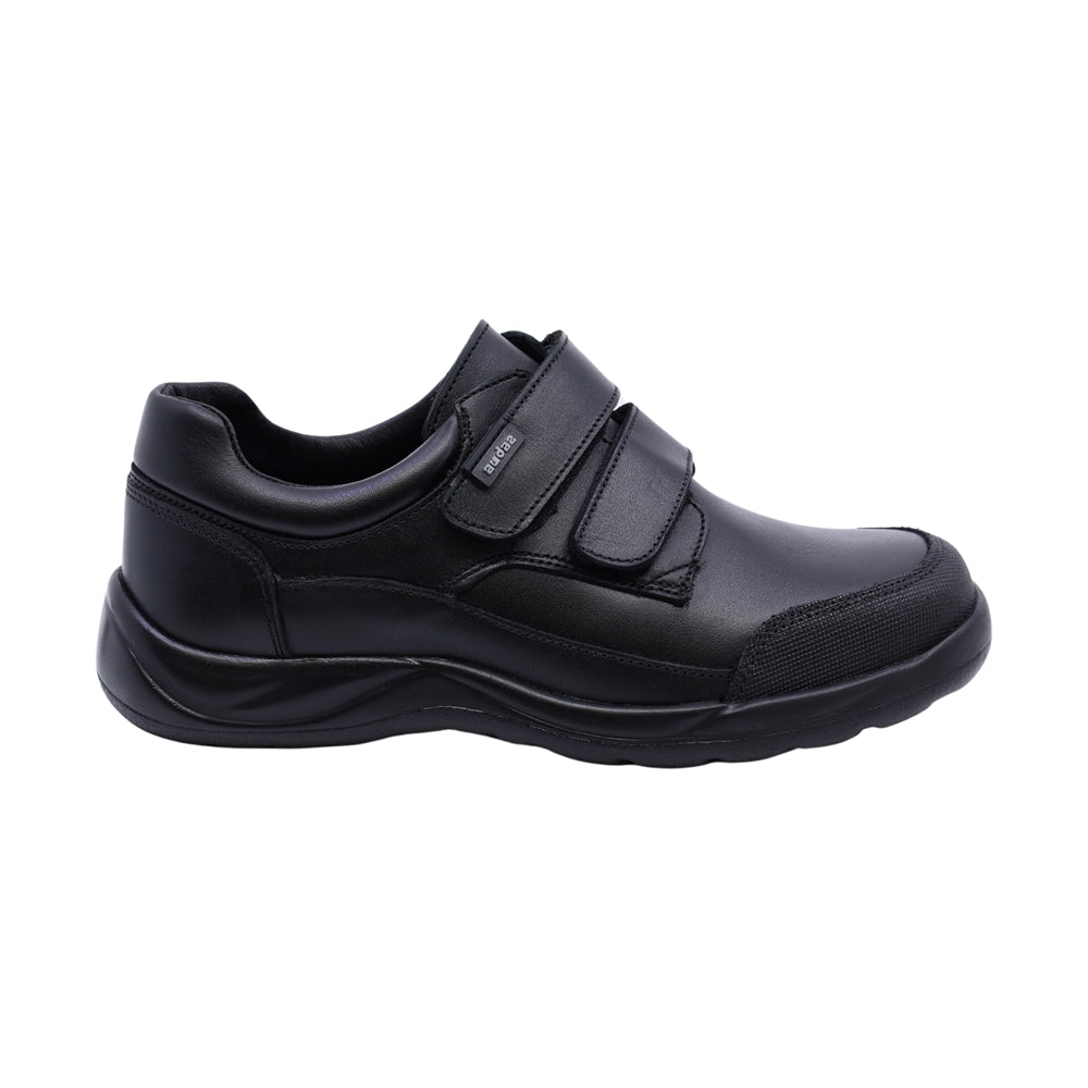 Zapato escolar Audaz para niño de piel negro Tadeo con anti-raspaduras