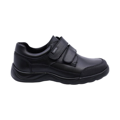Zapato escolar Audaz para niño de piel negro Tadeo con anti-raspaduras