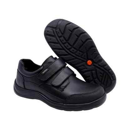 Zapato escolar Audaz para niño de piel negro Tadeo con anti-raspaduras