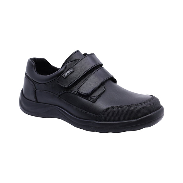 Zapato escolar Audaz para niño de piel negro Tadeo con anti-raspaduras
