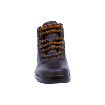 Bota Audaz para niño de piel café Tadeo con agujetas