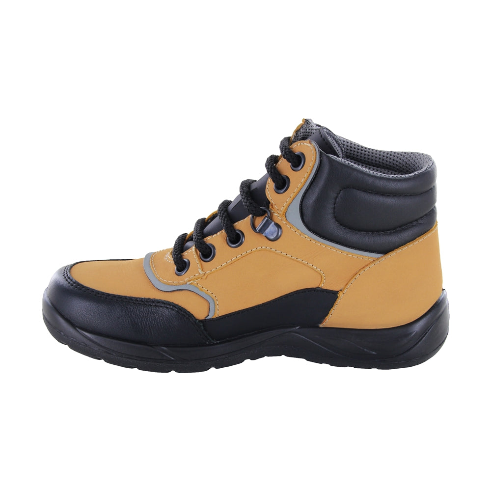 Botas para Niño Audaz Material Piel Color Miel Tadeo con Agujetas