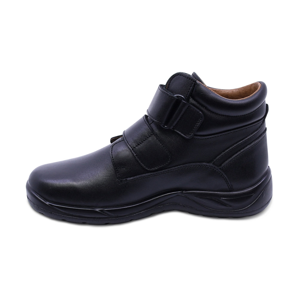 Bota escolar Audaz para niño de piel negro Tadeo con doble tira de contacto