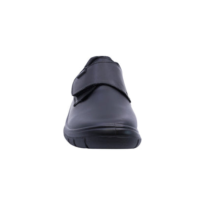 Zapato escolar Audaz para niño de piel en  negro Monkey con tira de contacto Cameron