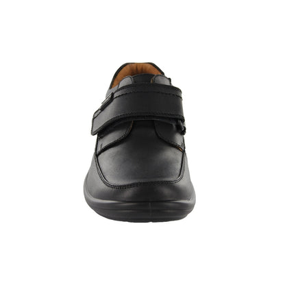 Zapato Escolar Audaz para niño en piel negro Torino con tira de contacto