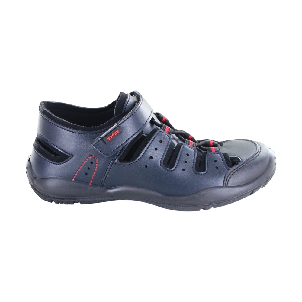 Sandalias para Niño Audaz Material Sintético Color Azul Titán con Tira de Contacto