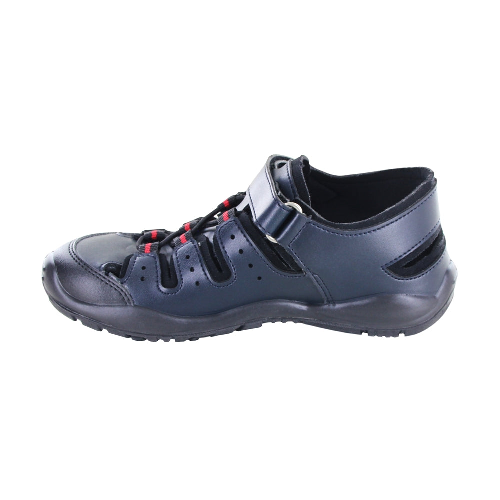 Sandalias para Niño Audaz Material Sintético Color Azul Titán con Tira de Contacto