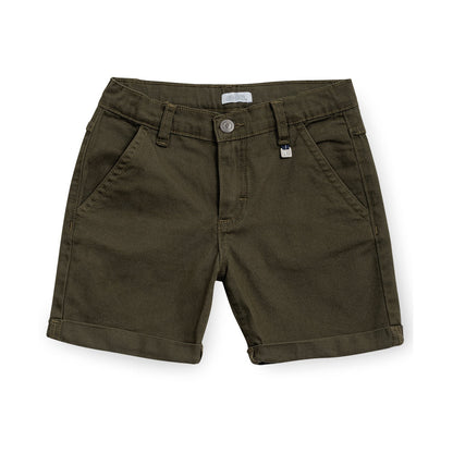 Short Audaz para niño de algodón verde con diseño casual