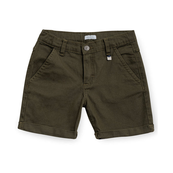 Short Audaz para niño de algodón verde con diseño casual