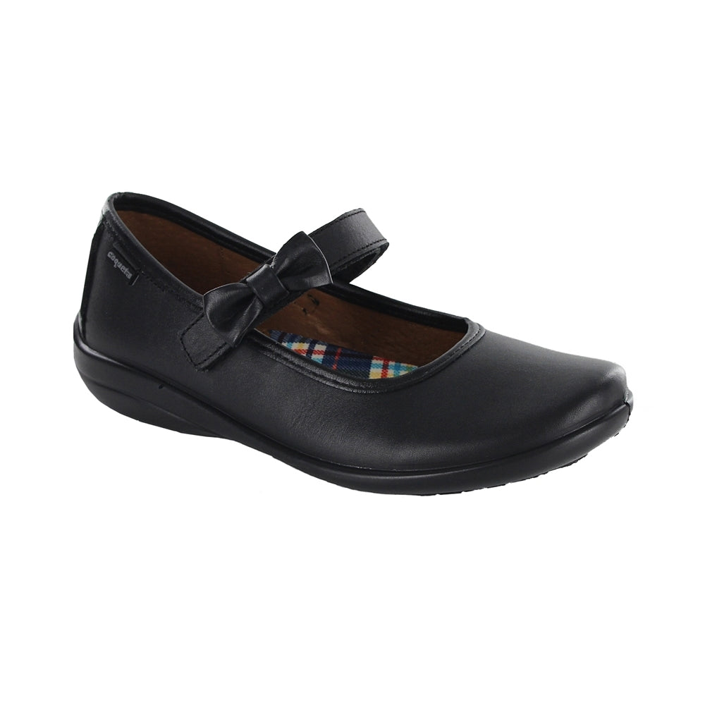 Zapato Escolar Coqueta para niña en piel Cindy con moño decorativo