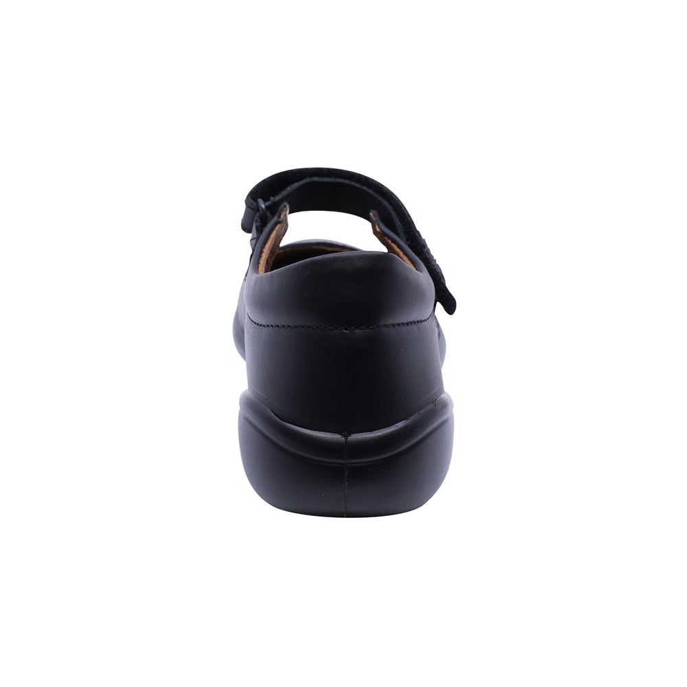 Zapato escolar Coqueta de piel color negro Selene con tira de contacto