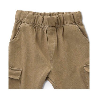 Jogger Audaz para niño poliéster en  miel con bolsillos cargo