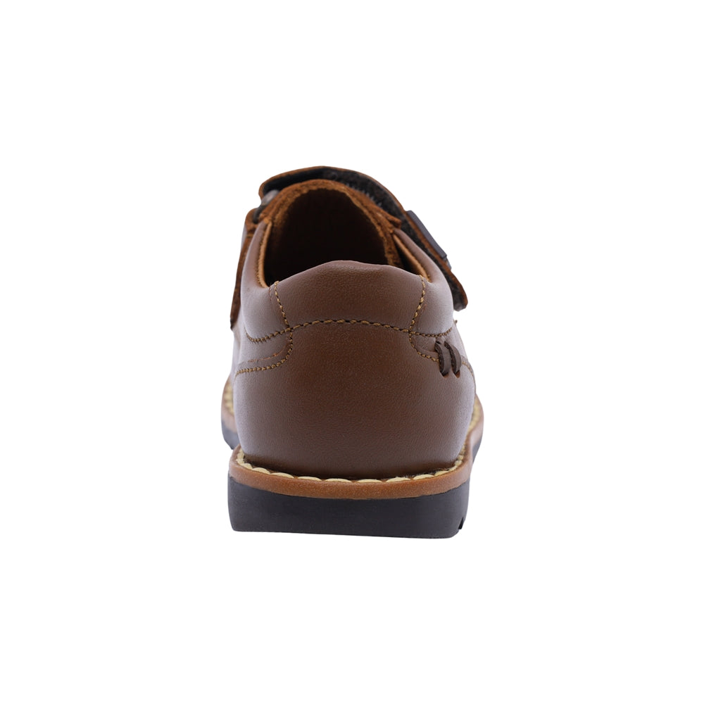 Zapato Audaz para niño en piel miel Rondy con tira de contacto