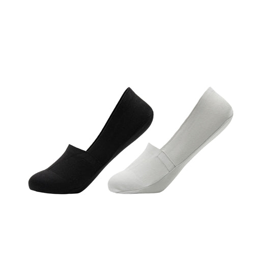 2-Pack Calcetín Invisible Flexi para Mujer Estilo 090910 Negro Y Gris