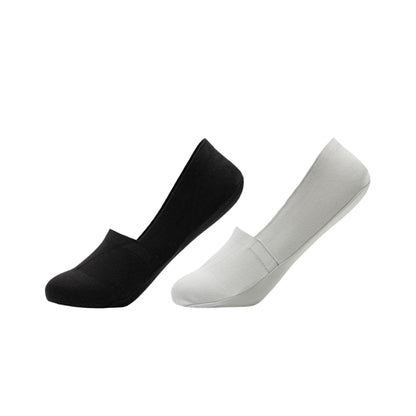 2-Pack Calcetín Invisible Flexi para Mujer Estilo 090910 Negro Y Gris