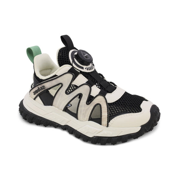Tenis Audaz para niño en textil negro Krusty  con Twist and Pop.
