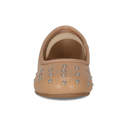 Balerina Coqueta para niña en sintético beige Lassie con detalles metálicos