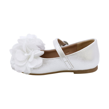 BALERINA COQUETA PARA NIÑA DE SINTÉTICO COLOR BLANCO DOLLY CON HEBILLA
